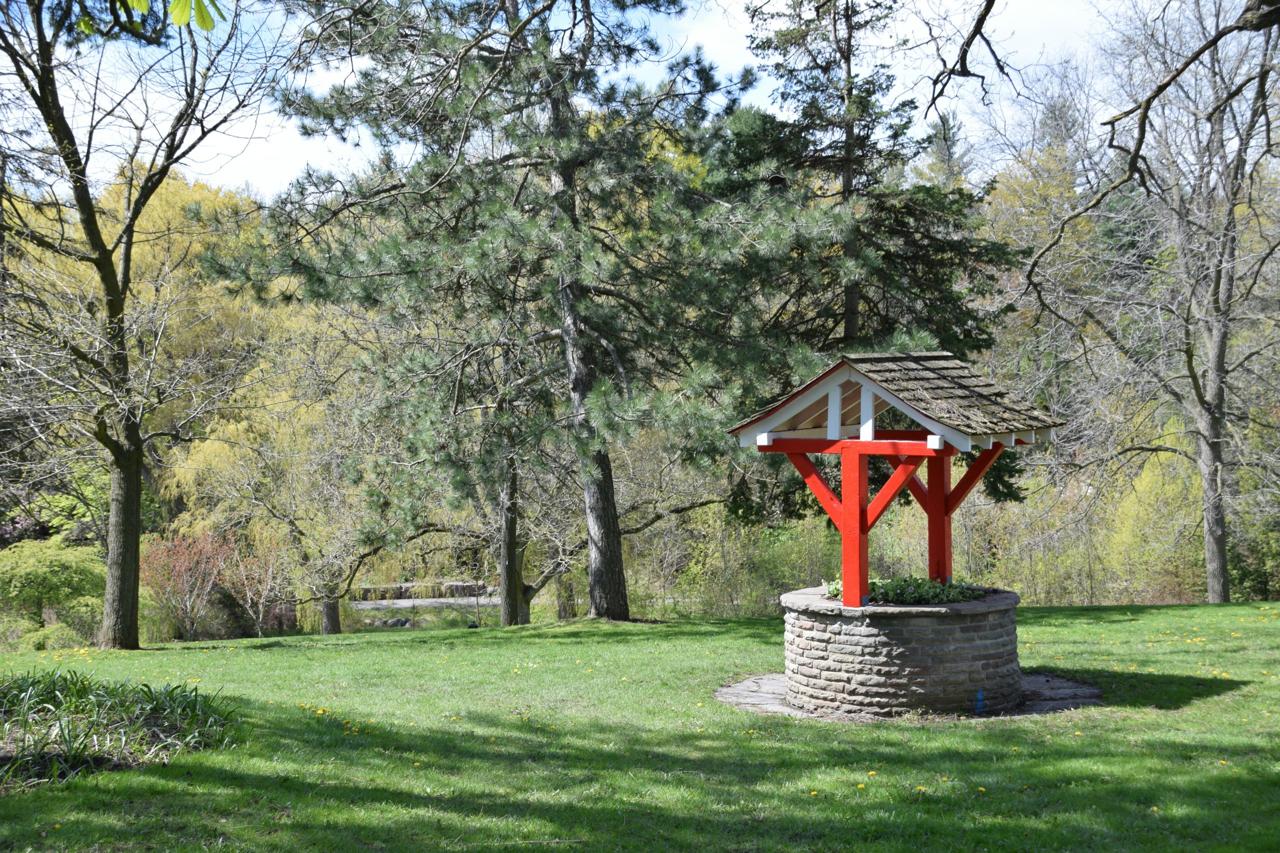 A decorative wishing well over a wellhead on a rural Kawartha-area property